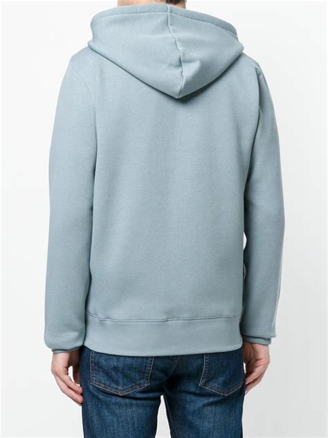 burberry hoodie mens blue|Burberry men's half zip pullover.